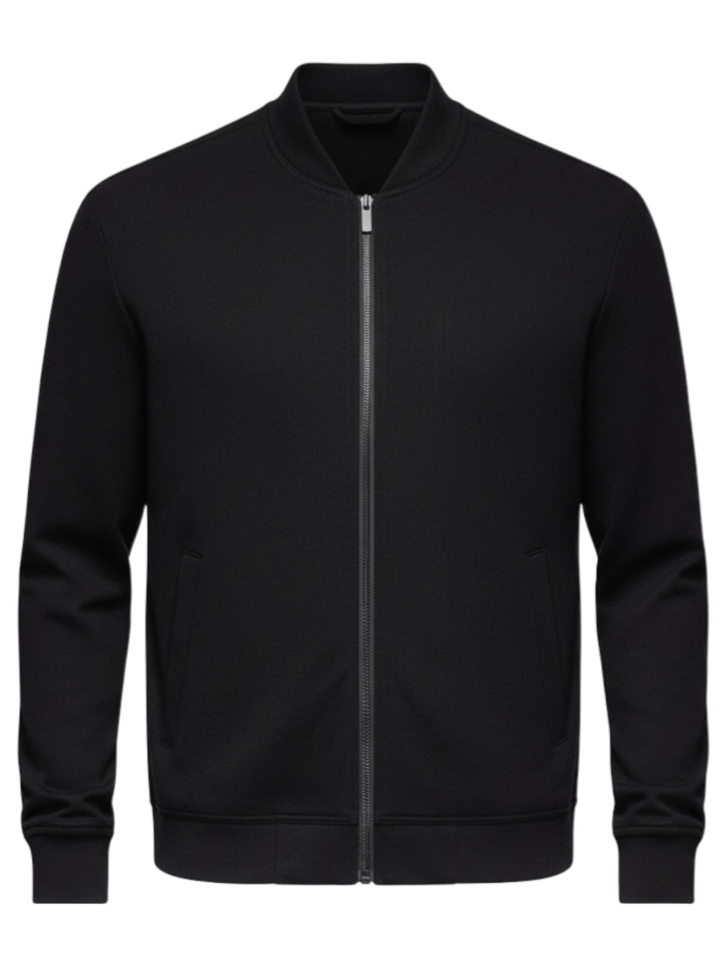 Ombre Between-season jacket 'OM-JANP-0159' in Black: front