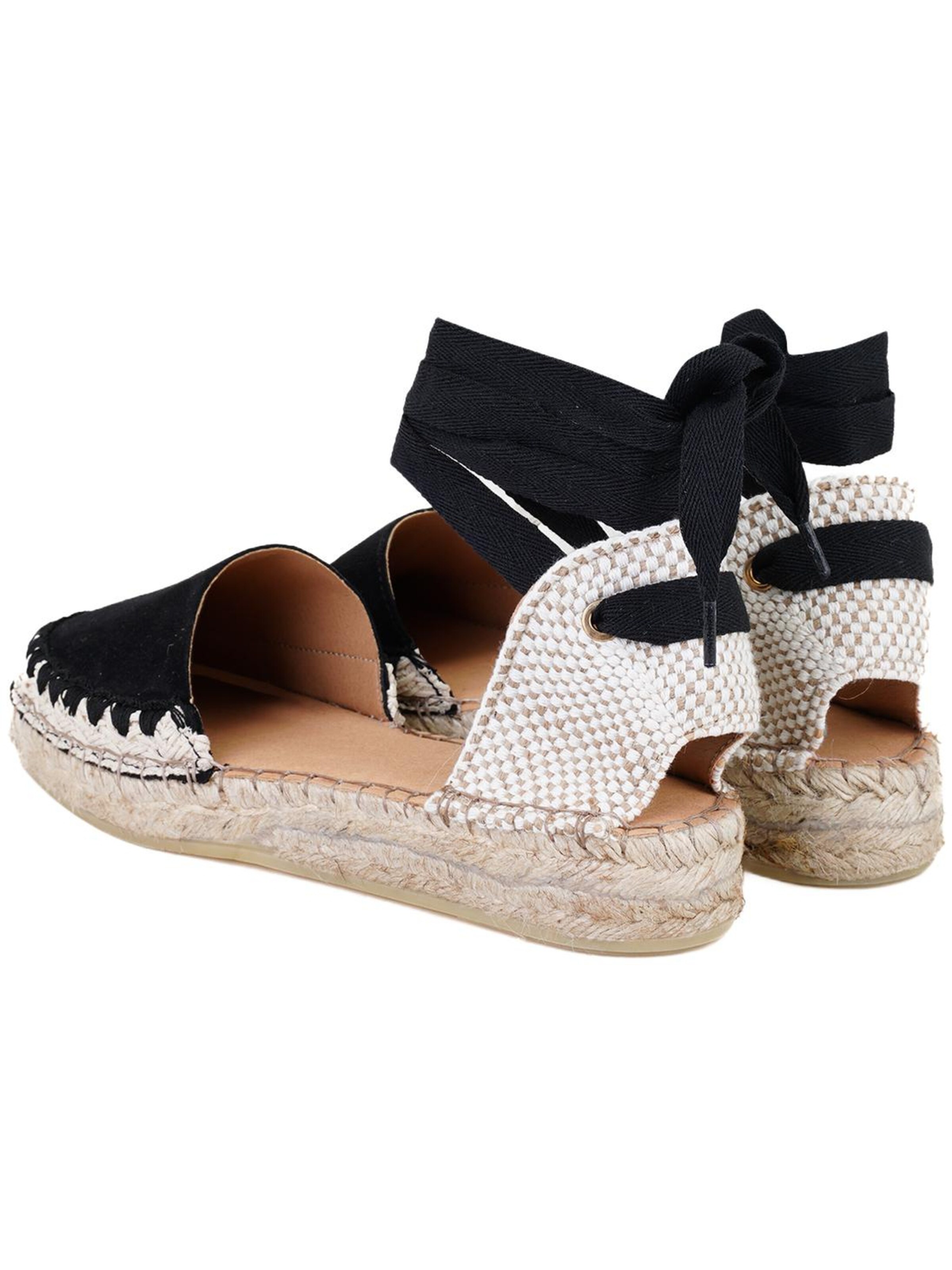 Desa Sandale 'Espadrilles'‌ in Schwarz