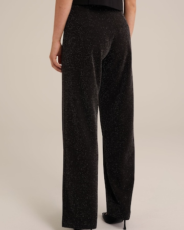 WE Fashion Flared Broek in Zwart