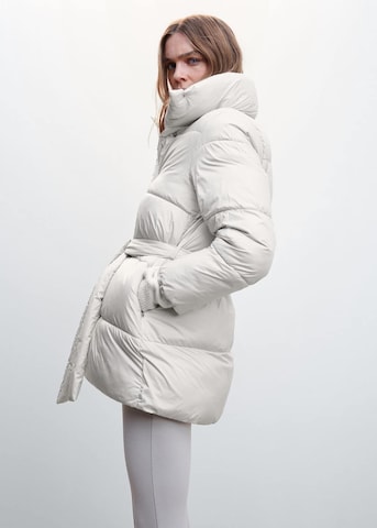 MANGO Zimný kabát 'mousse' - Béžová