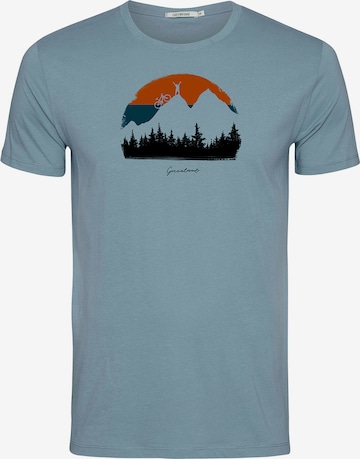 GREENBOMB T-Shirt 'Nature Forest Happy' in Blau: Vorderseite