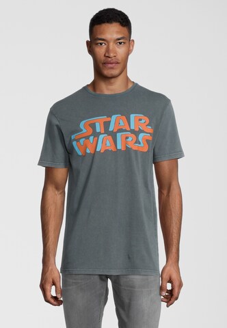 Recovered Shirt 'Star Wars Sketched Logo' in Grijs: voorkant
