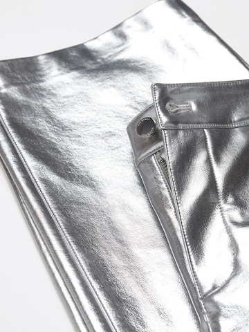 MANGO Regular Pants in Silver