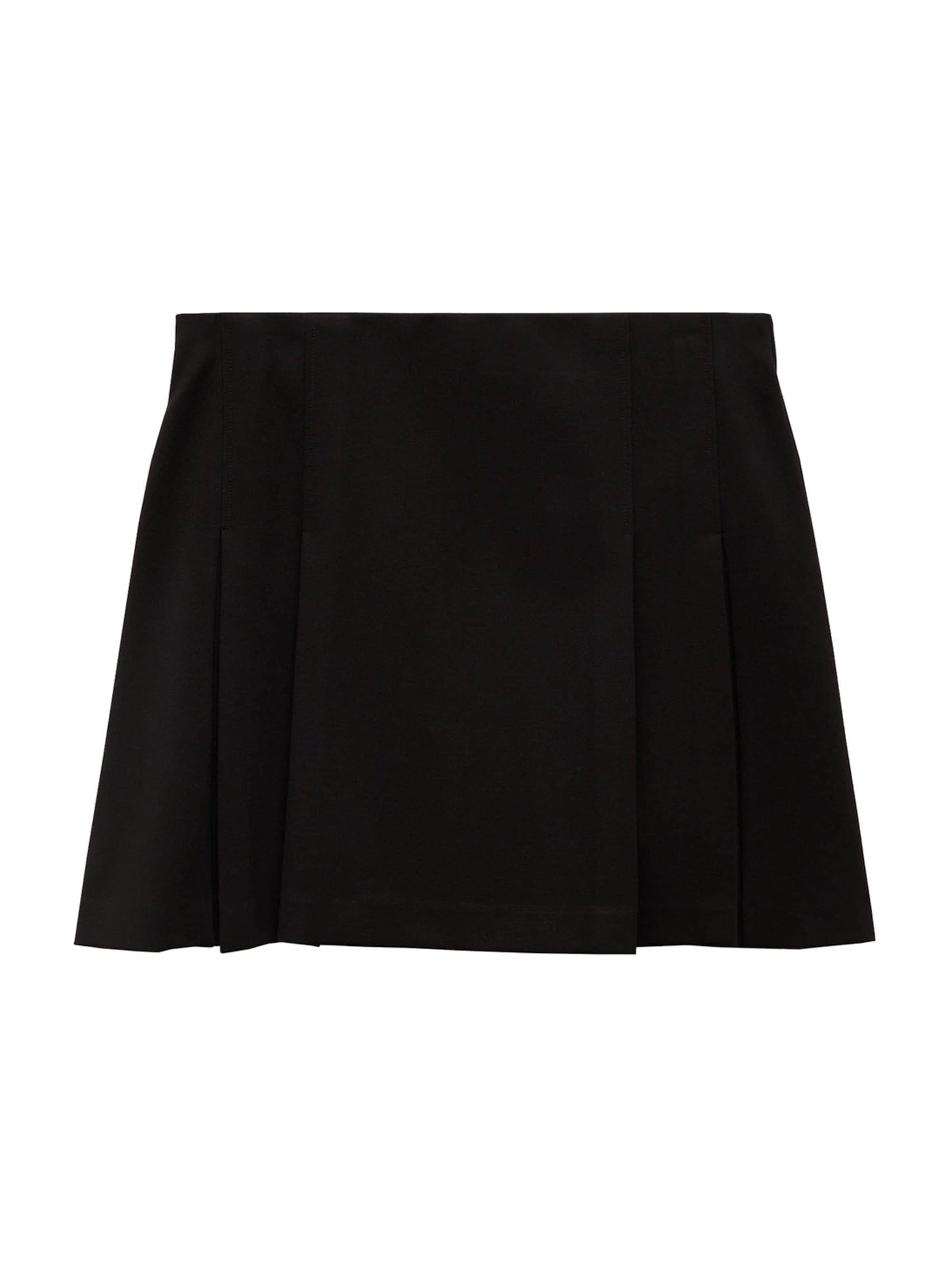 Fustă 'TABLI' de la MANGO pe negru: față