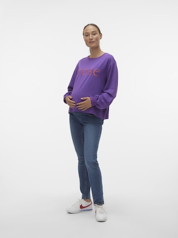 MAMALICIOUS Sweatshirt 'Tilde' in Purple