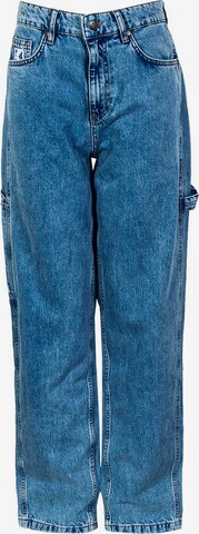 Karl Kani Wide leg Jeans in Blauw: voorkant