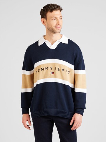 Tommy Jeans Trui in Blauw: voorkant