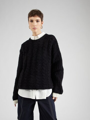 HUGO Sweater 'Scrovela' in Black: front