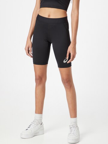 ASICS Skinny Spodnie sportowe 'Fujitrail Sprinter' w kolorze czarny: przód