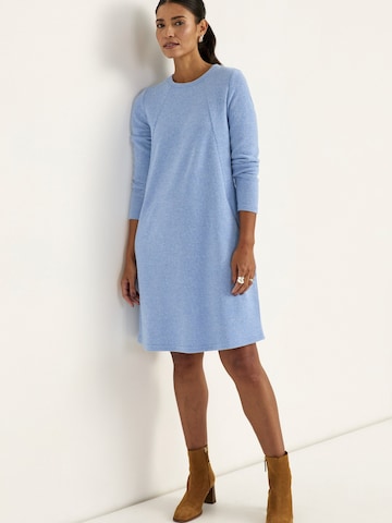 Cellbes of Sweden Gebreide jurk in Blauw: voorkant