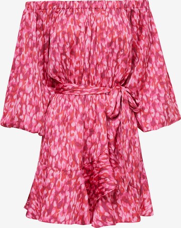 Robe 'TALISHA' Tussah en rose : devant