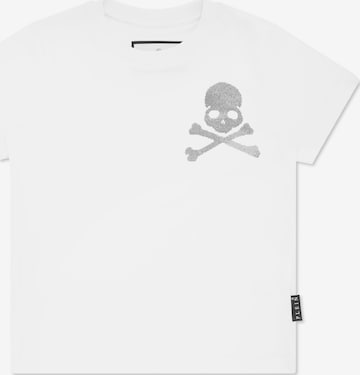 Philipp Plein Shirt 'Skull' in Wit: voorkant