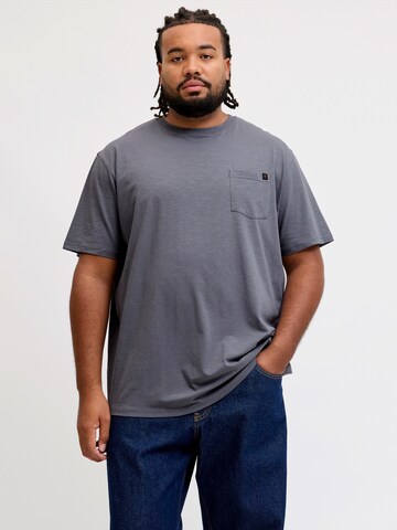 Jack & Jones Plus Μπλουζάκι 'JJEDOVER' σε γκρι: μπροστά