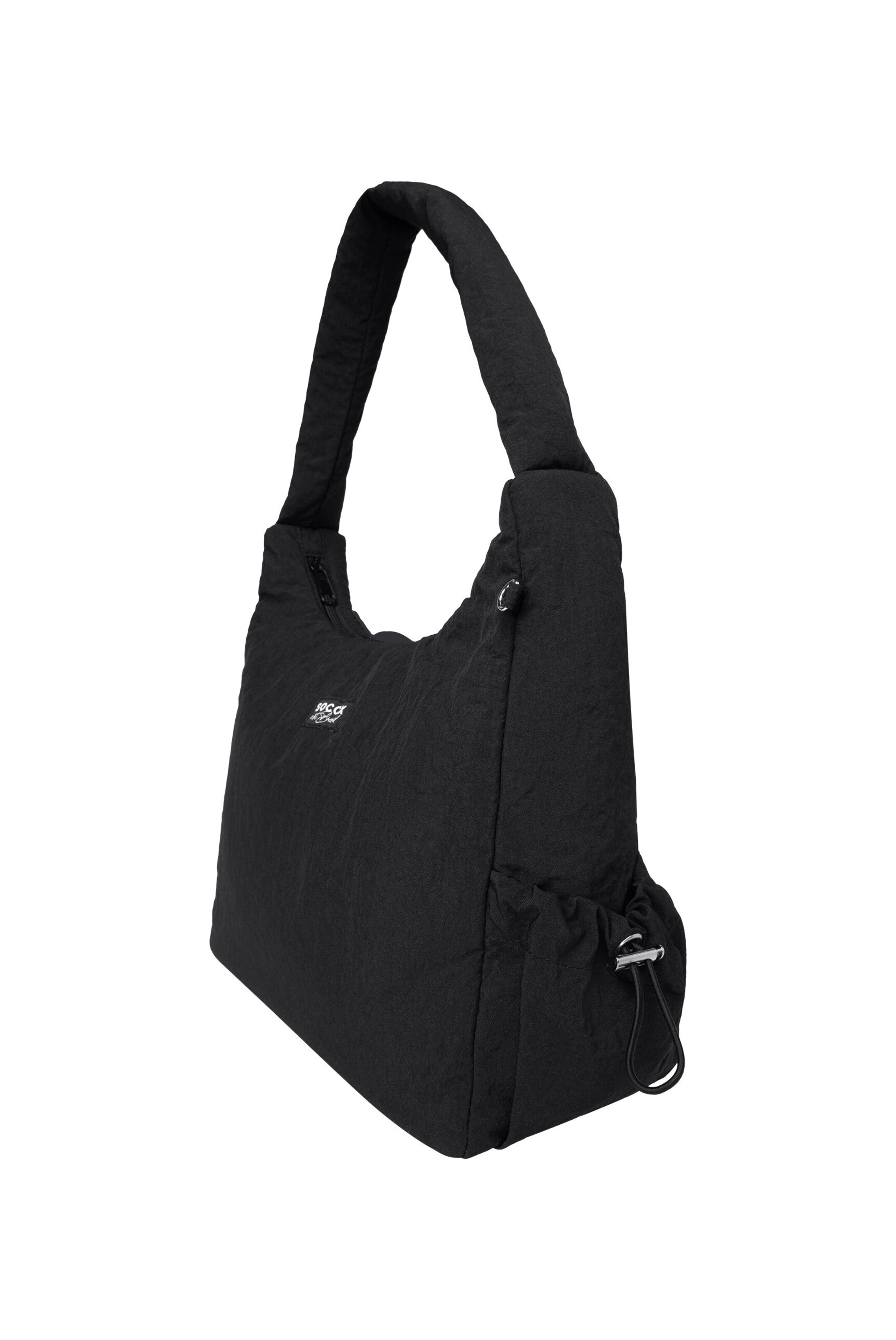 Soccx Leichte, wattierte  Schultertasche in Schwarz