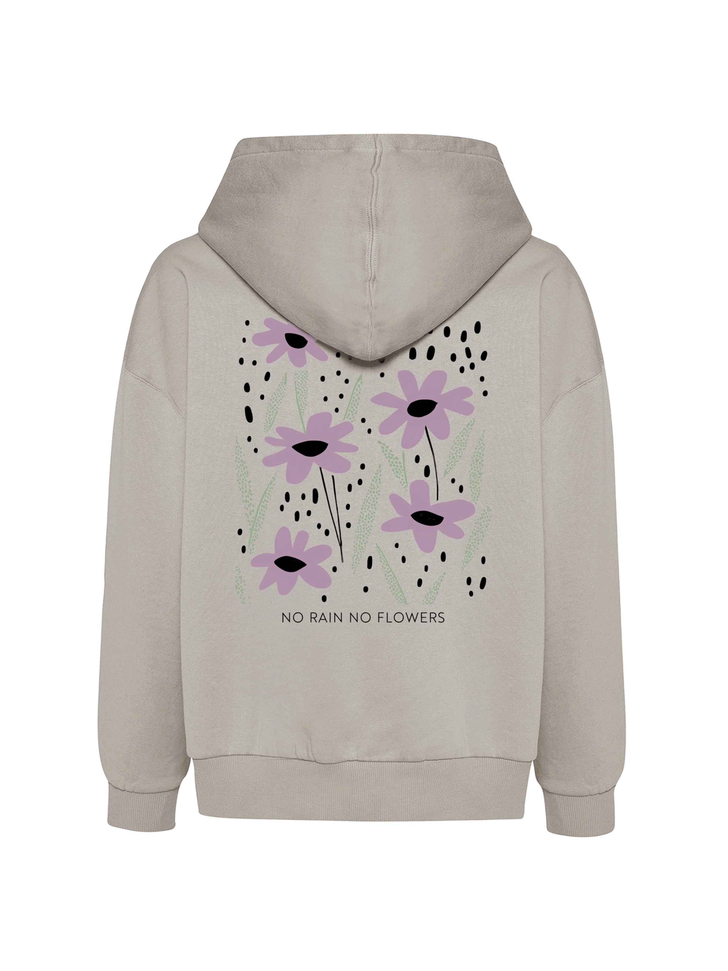 Sweat-shirt ' Mello No Rain ' GREENBOMB en gris : devant