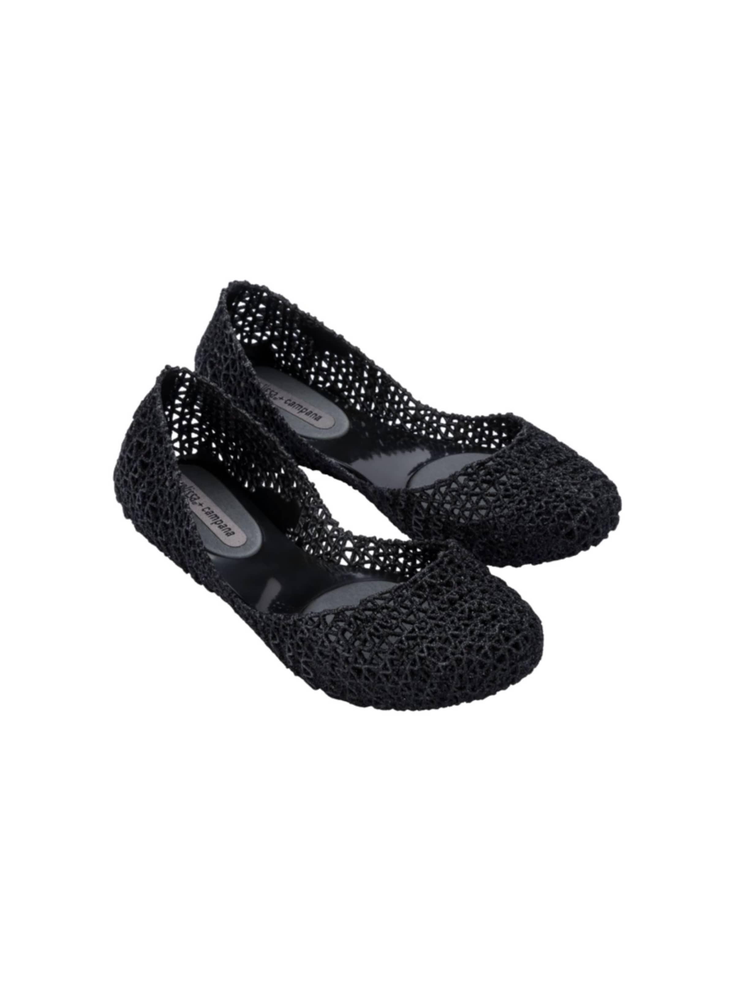 MELISSA Ballerina 'Campana Paper' in Zwart
