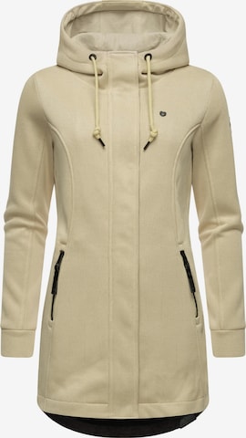 Ragwear Zip-Up Hoodie 'Letti' in Beige: front