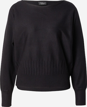 s.Oliver BLACK LABEL Pullover in Schwarz: Vorderseite