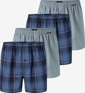 SCHIESSER Boxer shorts 'Web' in Blue: front