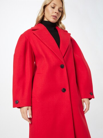 River Island Between-Seasons Coat in Red