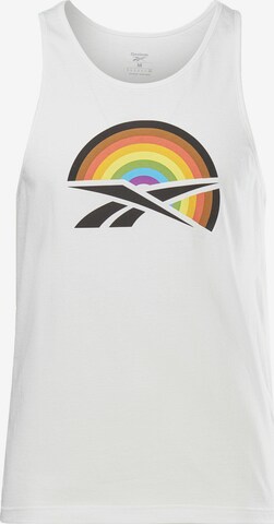 Reebok Sport Performance Shirt 'Pride' in White: front