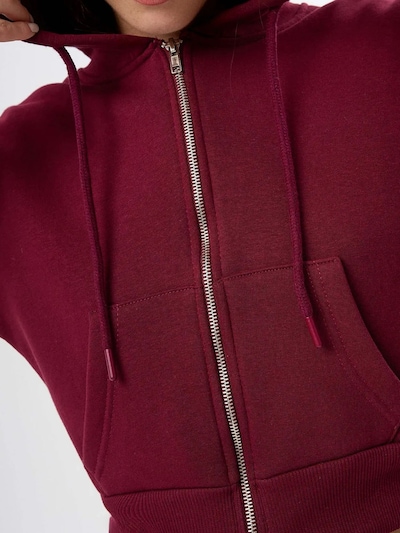 Hiccup Zip-Up Hoodie in Burgundy, Item view
