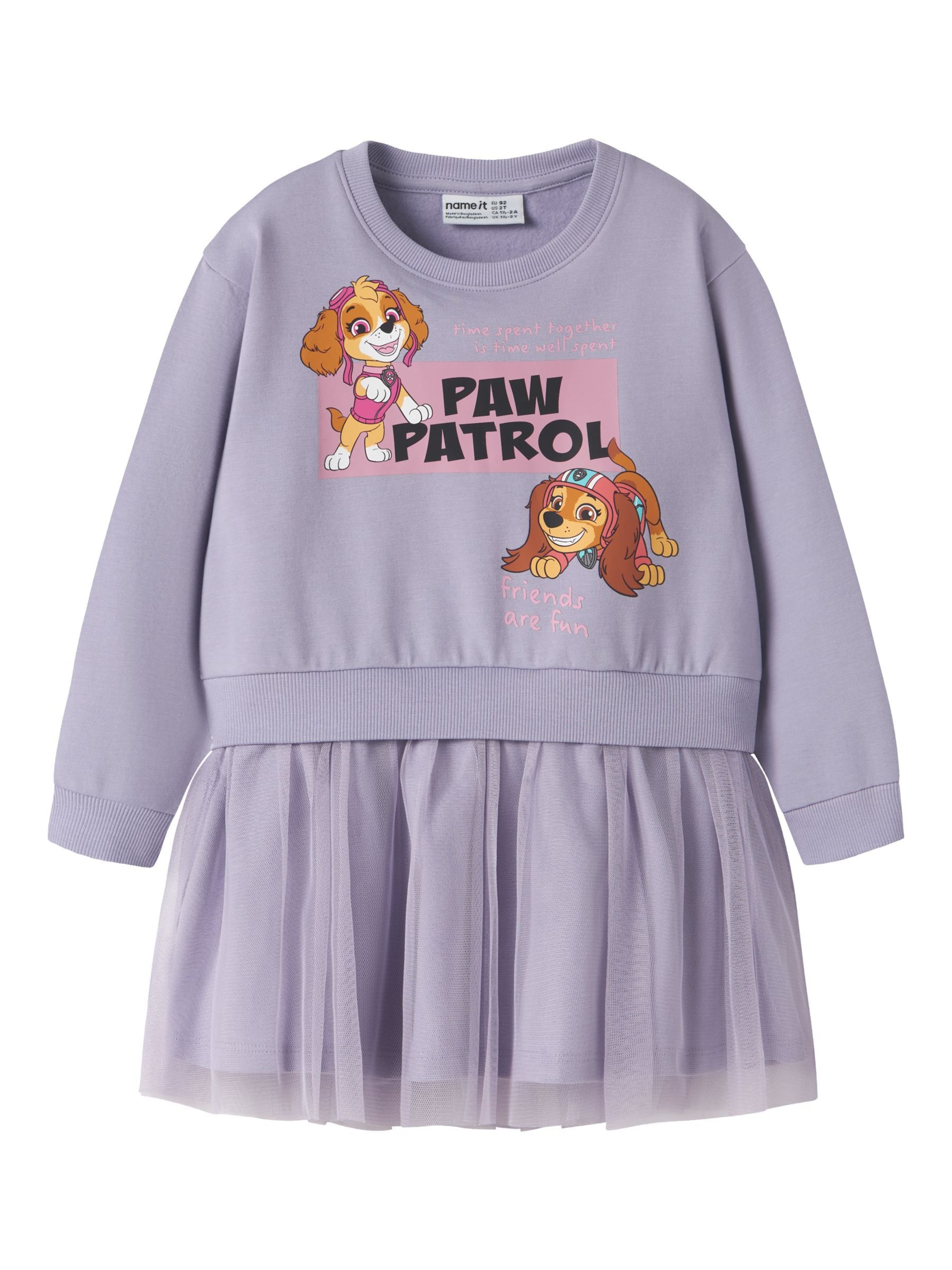 NAME IT Dress 'Paw Patrol' in Purple: front