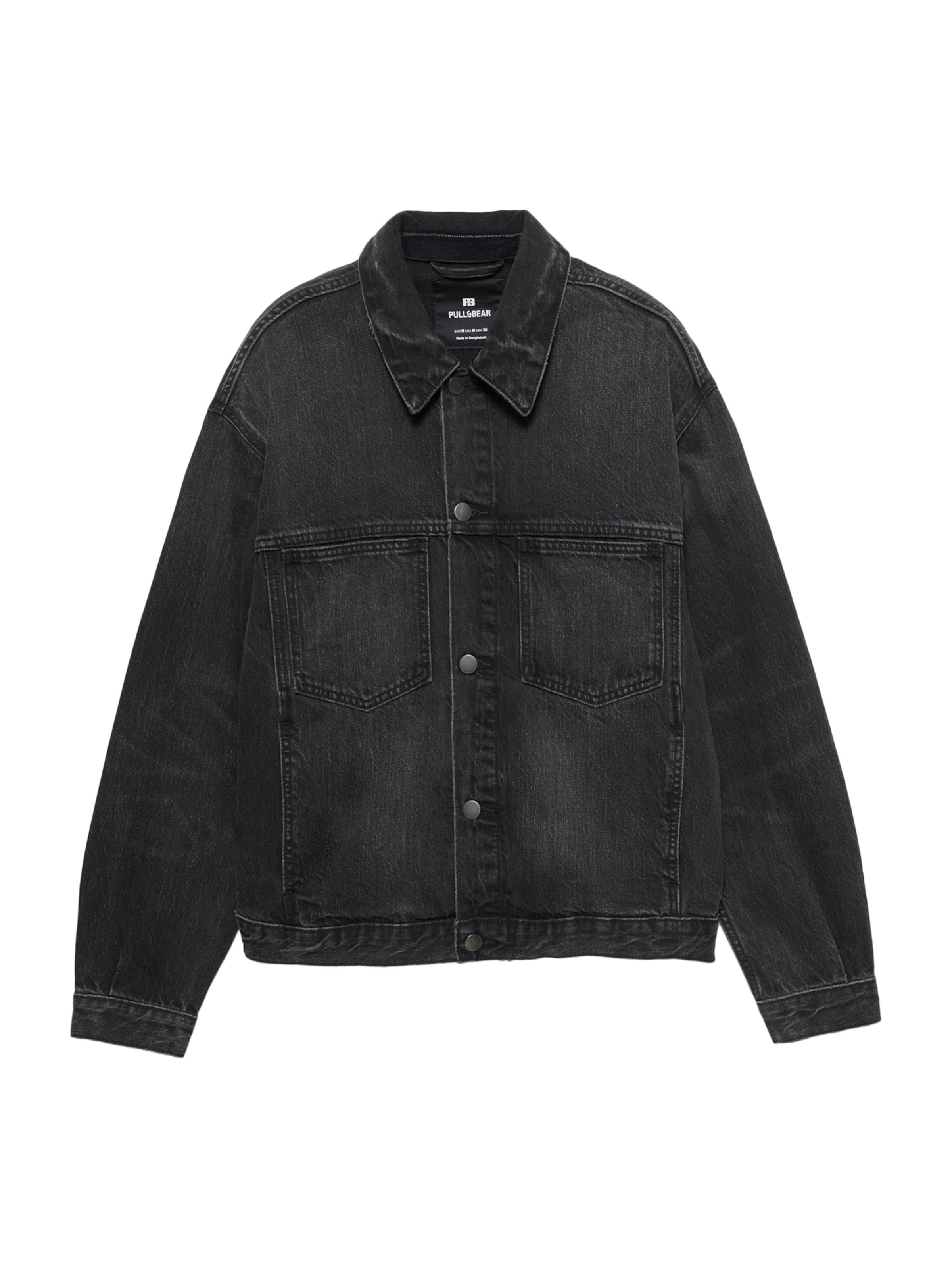 Pull&Bear Between-season jacket in Black denim, Item view