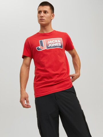 JACK & JONES T-Shirt 'LOGAN' in Rot: predná strana