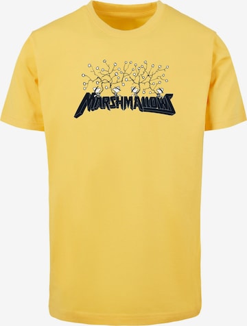 Merchcode T-Shirt 'Peanuts - Marshmallows' in Gelb: predná strana