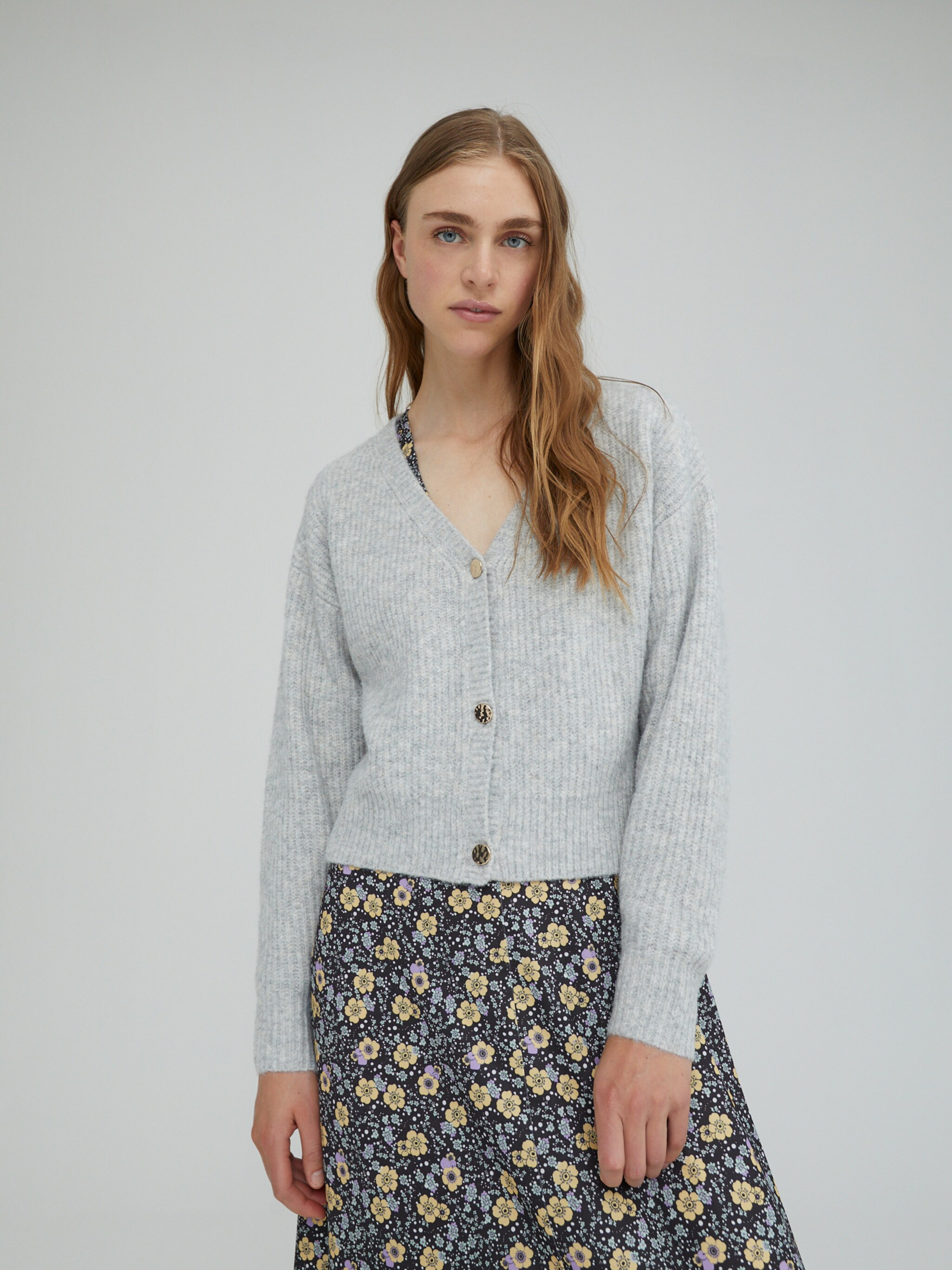 EDITED Produits Cardigan 'Ronja' gris chiné