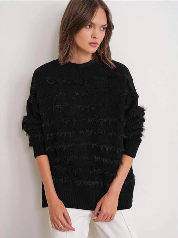 Pullover di MixRay in nero: frontale