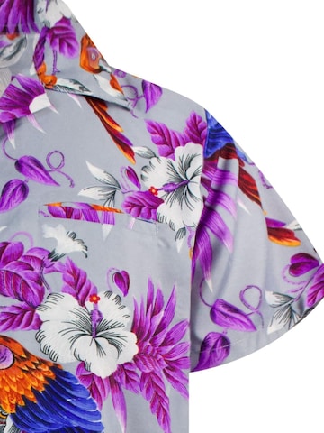 King Kameha Shirt 'Cherryparrot'‌‌‌‌‌‌‌‌ in Grau