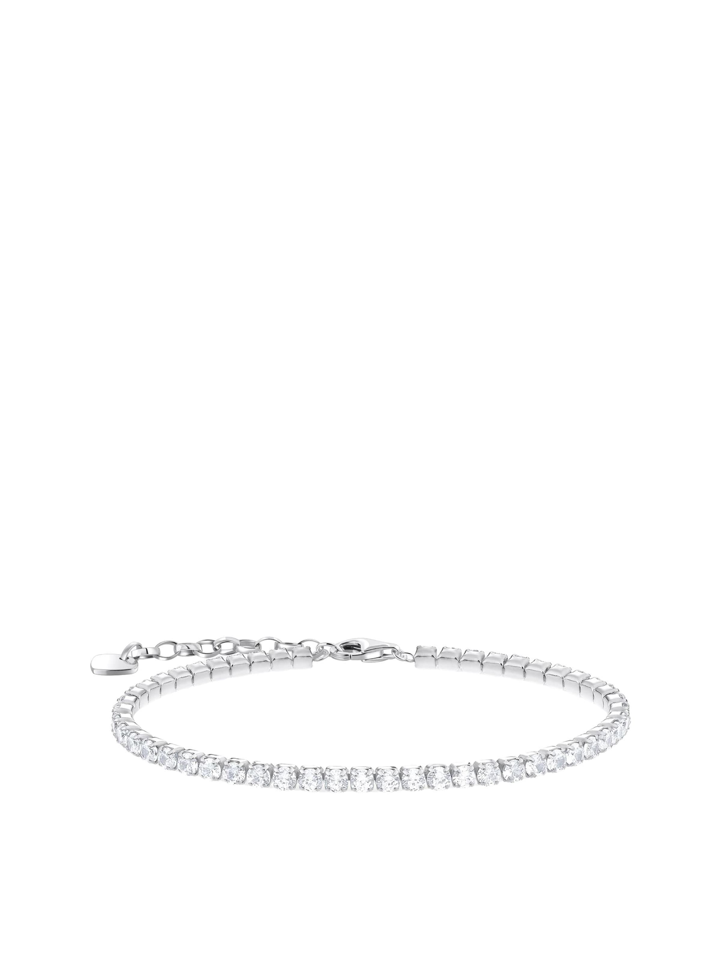 Thomas Sabo Bracelet 'Tennisarmband Weißer Zirkonia' in White: front