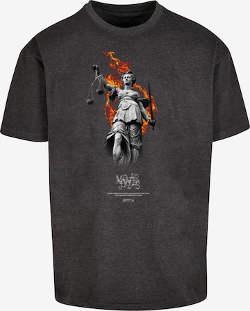 MJ Gonzales T-Shirt 'Justitia' in Grau: predná strana