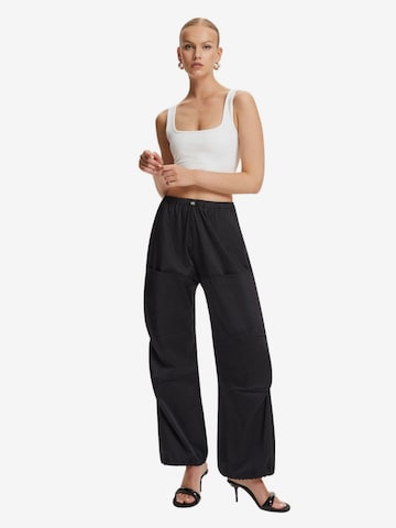 NOCTURNE Loose fit Cargo Pants in Black