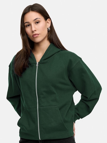 Daily Cotton Sweatjacke 'DCLUGO'‌‌‌‌‌‌‌‌ in Grün: Vorderseite