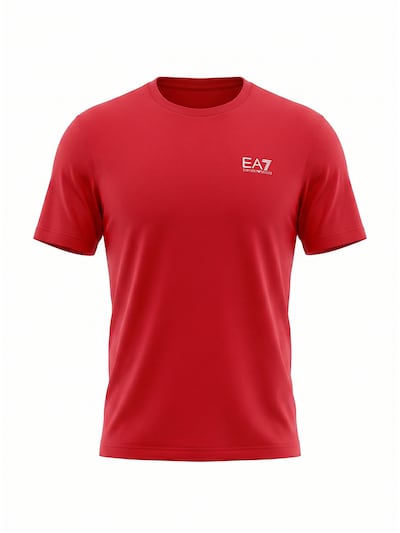 EA7 Emporio Armani Shirt 'T-shirt EA7 da Uomo - nero 8NPT250208 NEROORO' in XS in de kleur Rood, Productweergave