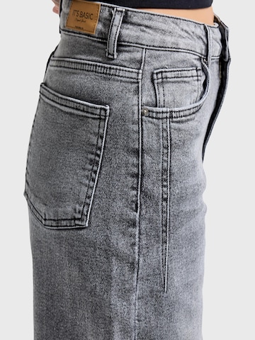 IT'S BASIC Wide leg Jeans 'WIDE HIGH RISE JEANS' in Grey