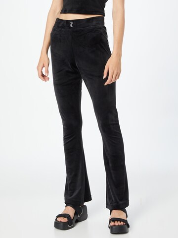 Juicy Couture Zvonový Kalhoty 'FREYA' – černá: přední strana