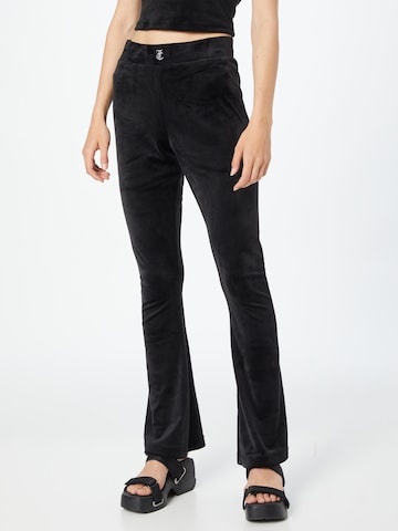 Juicy Couture Flared Broek 'FREYA' in Zwart: voorkant