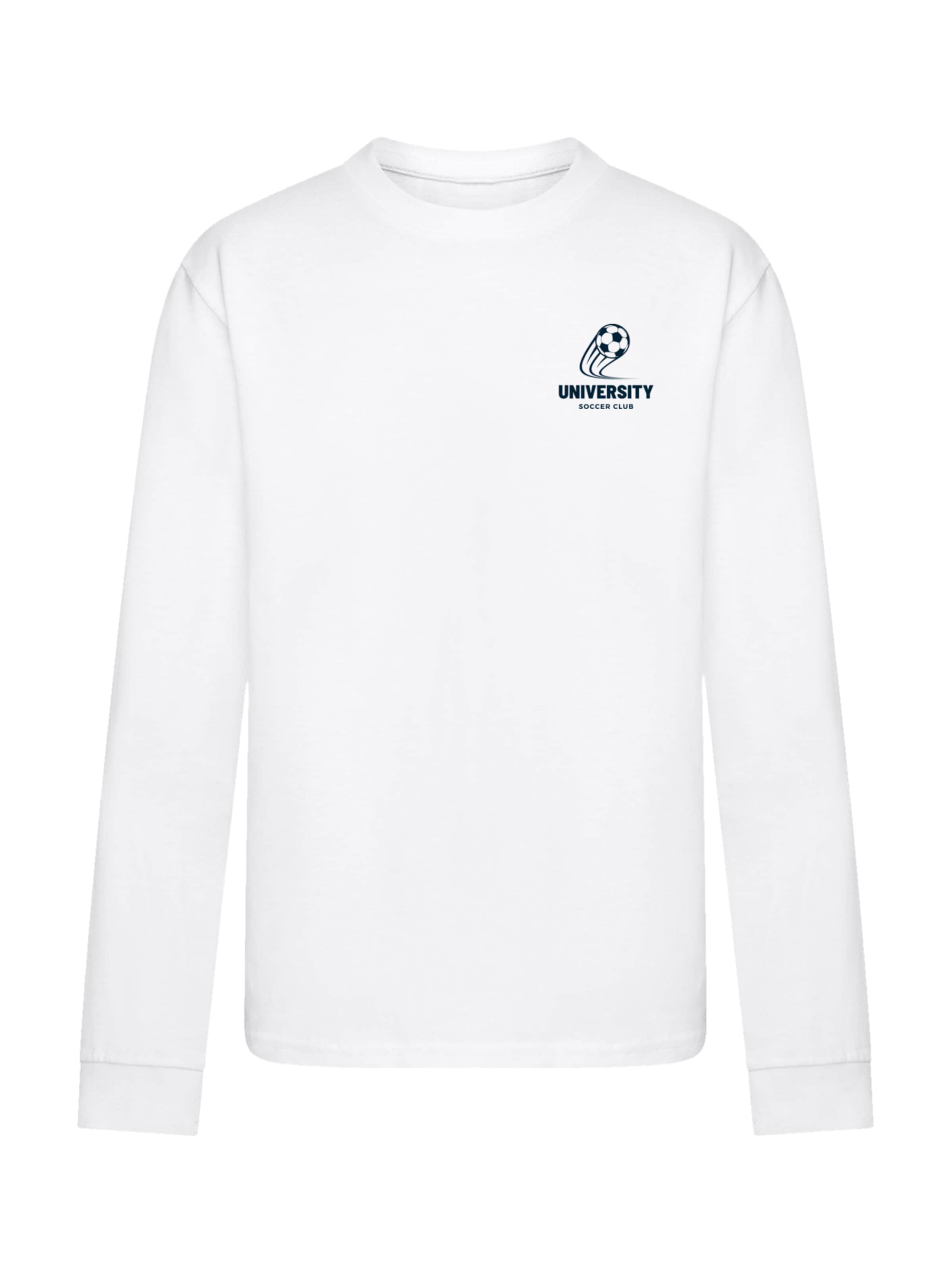 F4NT4STIC Shirt 'University Soccer Club Classic Minimalist' in Weiß: Vorderseite