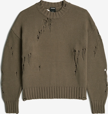 Pull-over 'Drop Needle Loose Knit Pullover' G-STAR en marron : devant