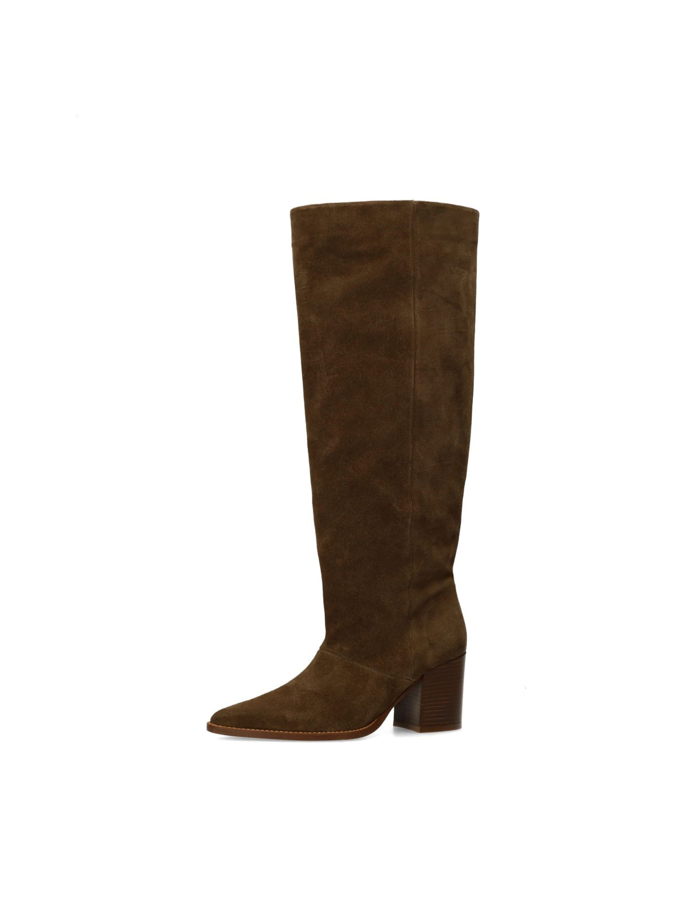 MANFIELD Stiefel 'Hohe' in Braun: Vorderseite