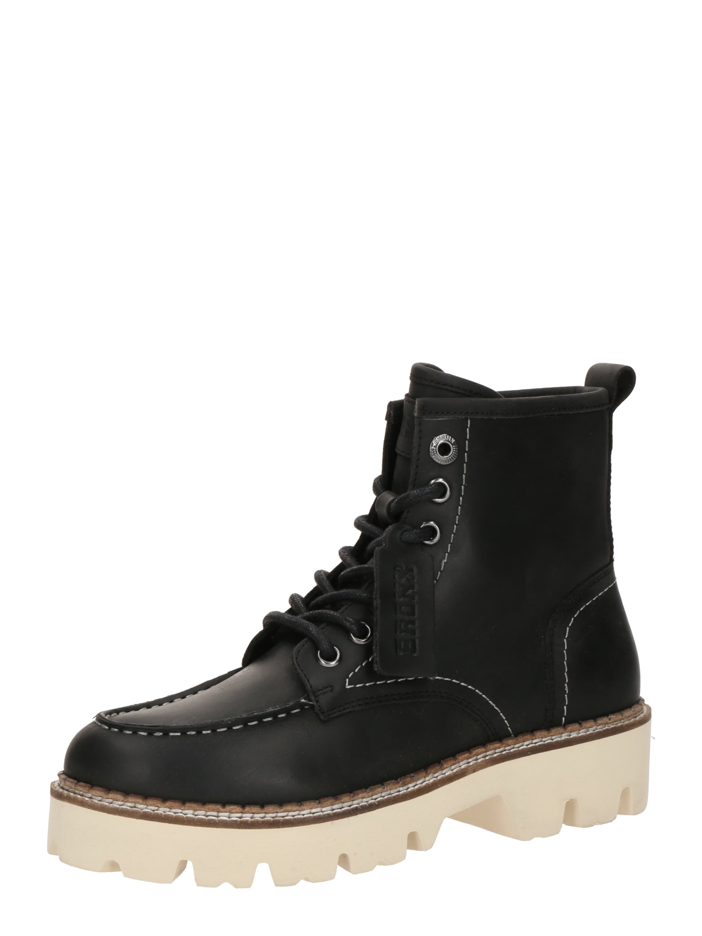 BRONX Lace-Up Ankle Boots in Black: front