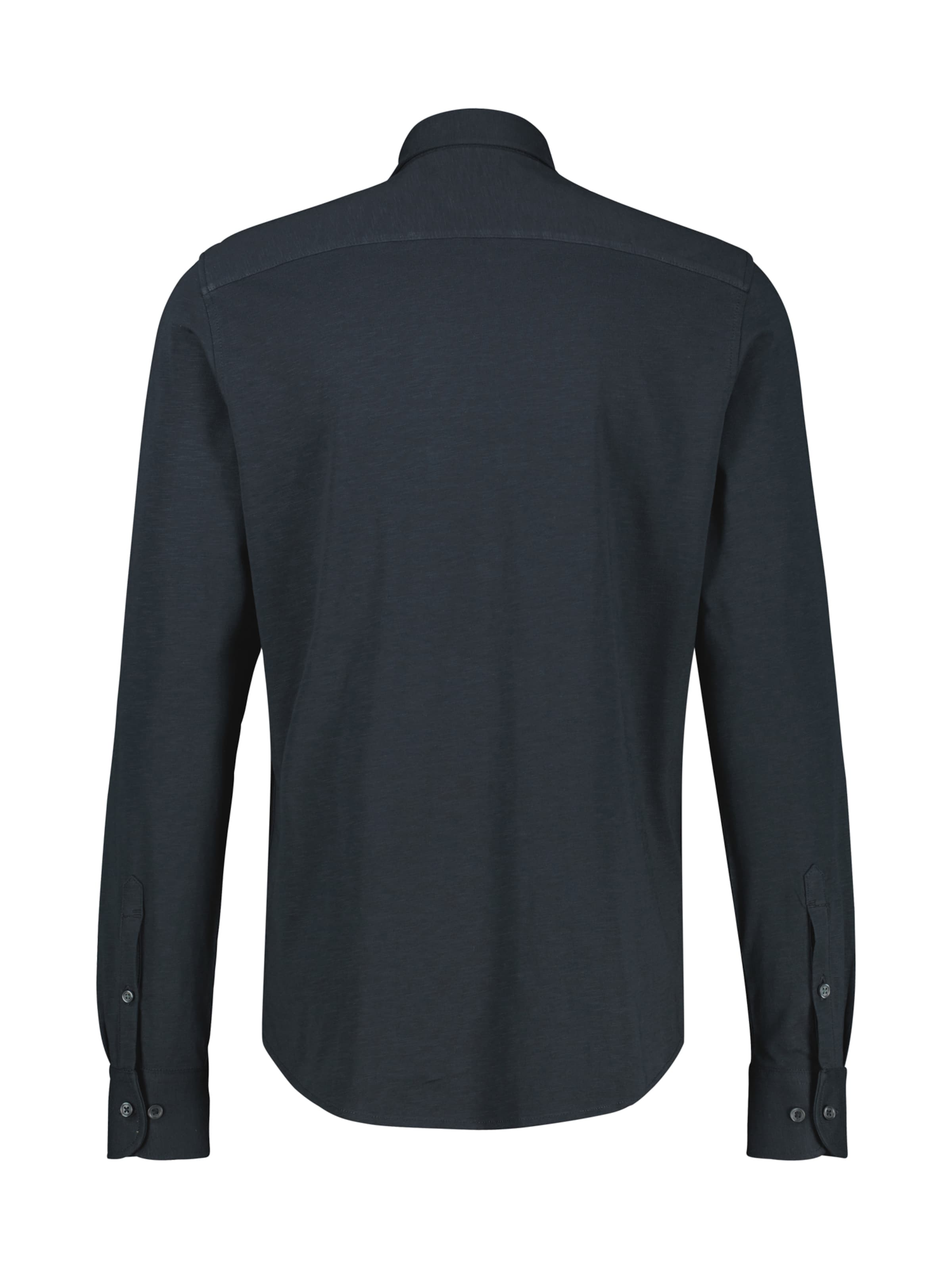 LERROS Regular Fit Langarmhemd in Jerseyqualität in Blau
