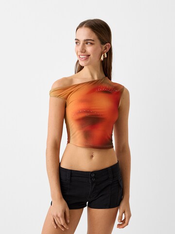 Bershka Top in Oranje: voorkant