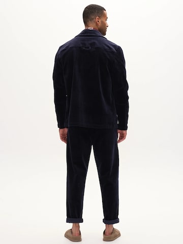 GABBA regular Bukser med lægfolder 'Firenze' i blå