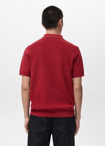 MANGO MAN Regular Fit Strickjacke 'Lino-H' in Rot