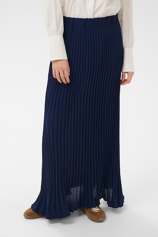 Cream Rok 'Charline' in Blauw: voorkant